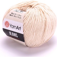 Spagetti Yarn Yarnart Jeans Krem El Örgü Ipliği