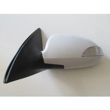 TŞT 2007 - 2012 Hyundai I30 Kapı Aynası Sol Elektrikli - Sinyalli - Beyaz Kapaklı(Sinyali Kısa Tip) (5fişli) (Fame (Oem NO:876102C120)