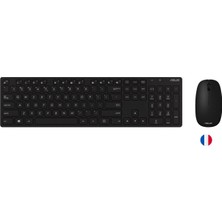 Asus W5000 Fransızca Kablsouz Klavye/mouse Set Siyah W5000-FRANCE-SYH