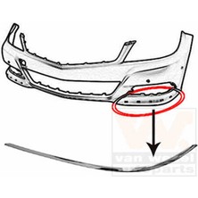 TŞT 2011 - 2013 Mercedes C Class W204 - Ön Tampon Alt Nikelajı Sol Tw Oem No: 2048853721
