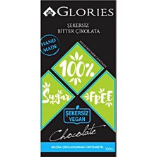 Glories Şekersiz Vegan Bitter Çikolata 100 gr