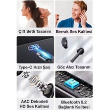 Coofbe Şarj Kutulu Dokunmatik 2 Adet Bluetooth Kulaklık Bluetooth Wers.5.2 Iphone Samsung Huawei Uym