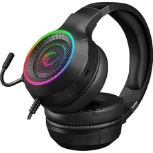 Rampage RM-K56 Specter Siyah USB 7.1 Rainbow Ledli Gaming Mikrofonlu Oyuncu Kulaklığı