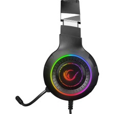 Rampage RM-K56 Specter Siyah USB 7.1 Rainbow Ledli Gaming Mikrofonlu Oyuncu Kulaklığı