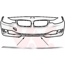 TŞT 2012 - 2014 Bmw 3 Serisi Ön Tampon Panjuru Üst Çıtası Nikelajlı (320D Luxury Line Model Için) (Oem NO:51117279700)