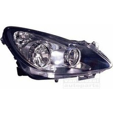 Depo Opel Corsa D 2010 Far Sağ Siyah Sport Elektrikli H7+H1 (Oem NO:1216200)