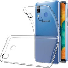 Bzontech Samsung A30 Kılıf Şeffaf Silikon Kamera Korumalı 3D