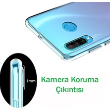 Bzontech Samsung A30 Kılıf Şeffaf Silikon Kamera Korumalı 3D