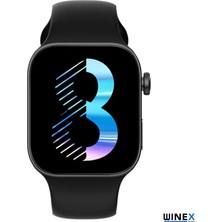 Winex Yeni Nesil Watch 7 Series Android Ios Uyumlu Akıllı Saat Siyah