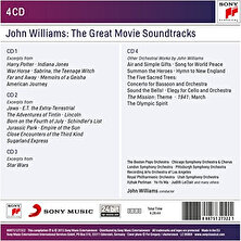 John Williams / London Symphony Orchestra – The Great Movie Soundtracks (4 Cd)