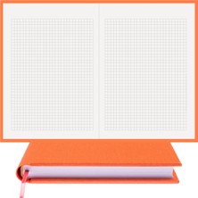 Bi Defter Kareli Defter – Gerçek Cilt Bezi, %100 El Yapımı, El Dikişi, (Iplik Dikiş) “benzersiz Ürün” A/5