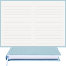 Bi Defter Çizgili Defter – Viskon Kumaş Ciltleme, %100 El Yapımı, El Dikişi (Iplik Dikiş) “benzersiz Ürün” A/5