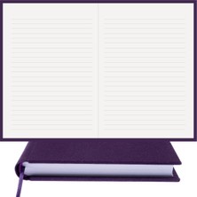 Bi Defter Çizgili Defter – Viskon Kumaş Ciltleme, %100 El Yapımı, El Dikişi (Iplik Dikiş) “benzersiz Ürün” A/5
