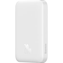 Baseus Mgsafe Mini 20W 6.000 Mah Kablosuz Şarjlı Powerbank Beyaz