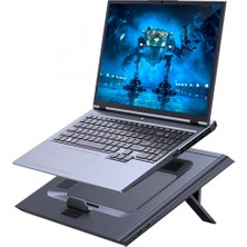Teknoexpress Tüm Modellerle Uyumlu Metal 5 Kademeli Notebook Laptop Mega Fanlı Soğutucu Yükseltici Altlık Stand