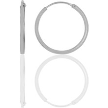 Söğütlü Silver Gümüş  18 mm Halka Küpe