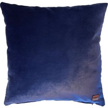 Arasta Design 2'li Set Parlament Mavisi Kırlent Kılıfı, Düz Renk Kadife Kırlent Kılıfı 43 x 43 cm