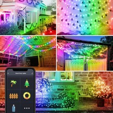 Upway Bluetooth 10 Metre Rgb Renk Değiştiren Akıllı Küre Dizili Işıklar USB 66 LED Kumandalı