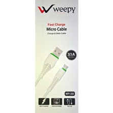 Weepy 3.1 Amper 1 Metre Micro_usb  Şarj Kablosu