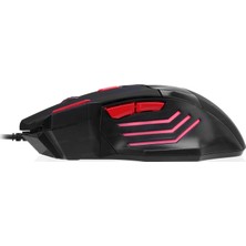 Hector Emporium Dark Elite Force Dpı Ayarlanabilir Aydınlatmalı USB Oyuncu Mouse