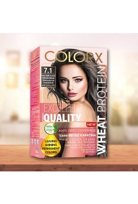 Colorx Saç Boyası Tek- Koyu Küllü Kumral 7.1