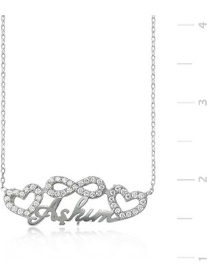 Gumush Gümüş Sonsuzluk Kalpli Aşkım Bayan Kolye