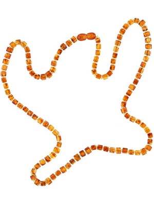 Gumush Yetişkin Damla Kehribar Kolye