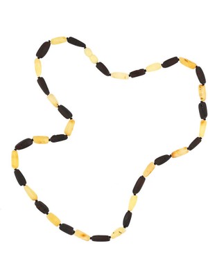 Gumush Yetişkin Damla Kehribar Kolye