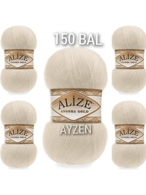 Alize Ayzen Home Alıze Angora Gold 5 Li Paket El Örgü Ipi (100GR x 5 Adet)