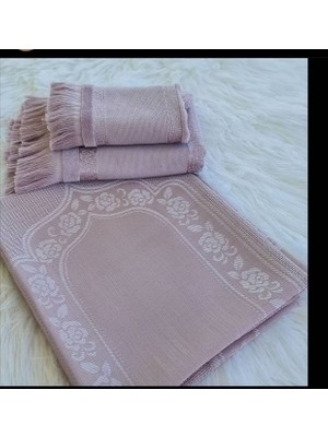 Ayzen Home 4 Lü Etamin Seccade Seti (Seccade  Küçük Havlu Büyük Havlu)