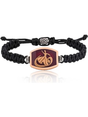 MONAROZA  Semazen Vav Detay Makrome 925 Ayar Gümüş Bileklik