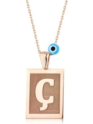 MONAROZA  Ç Harf 925 Ayar Gümüş Kolye