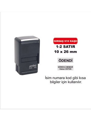 Sırdaş Otomatikkendinden Mürekkepli Kaşe ,baskı Yazı Lastiği Dahil