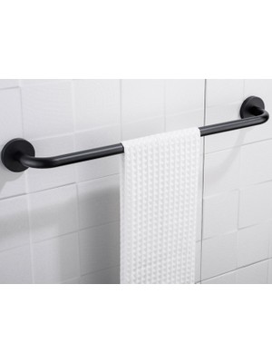 Xhang Mat Siyah Havlu Askısı Banyo Kanca Donanım Set Havlu Bar Sabunluk Havlu Yüzük Tuvalet Fırçası Kağıt Tutucu Banyo Aksesuarları Banyo Donanım Setleri (Yurt Dışından)