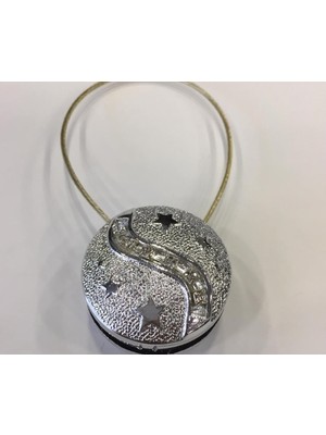 Nivemeshome Tropez Gümüş Yuvarlak Perde Tokası