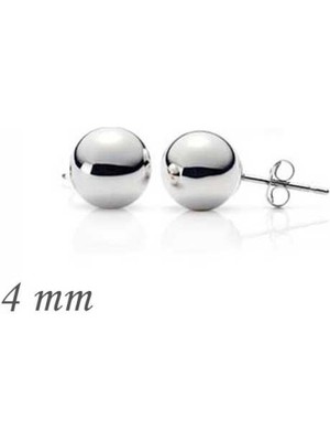 Gumush Gümüş Top Küpe - 4 mm