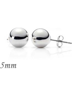 Gumush Gümüş Top Küpe - 5 mm