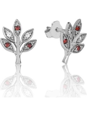 Gumush Gümüş Sevgi Dalı Çivili Küpe