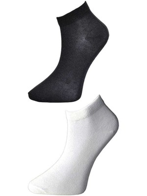 Oresse Siyah ve Beyaz Kadın Bilek Çorap 6 Çift