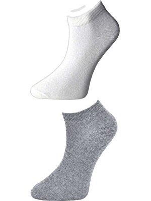 Oresse Gri ve Beyaz Kadın Bilek Çorap 6 Çift