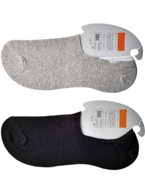 Oresse Siyah ve Gri Erkek Babet Çorap 6 Çift