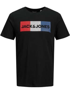 Jack & Jones Bisiklet Yaka Logolu Tişört-Corplogo