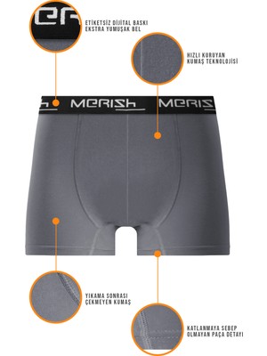 Merish Erkek Özel Paketinde 6'lı Premium Likralı Boxer