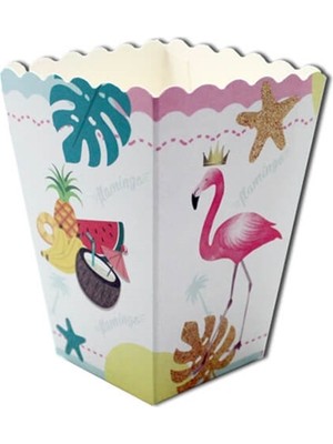 Parti Adresi Misir Kutusu Flamingo Temalı 10'lu
