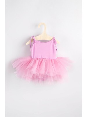 Le Mabelle Pembe  Tütü Etekli Askılı Kız Çocuk Balerin Elbise - Jade