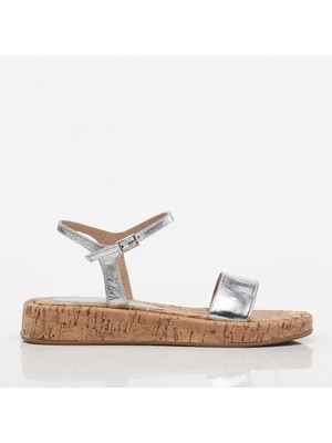 Hotiç 01SAH239790A210 Hakiki Deri Lame Kadın Düz Sandalet