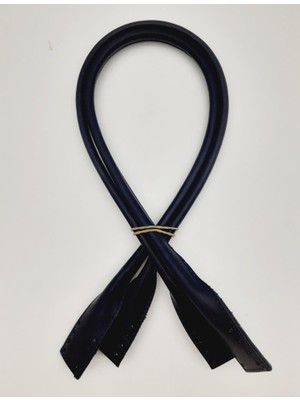 Angel Çanta Aksesuar  Deri Pelikan Model Çanta Sapı Lacivert Renk