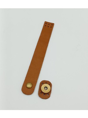 Angel Çanta Aksesuar 18X2,3 cm Taba  Deri Düz Çanta Kapağı Antik Metalli