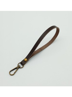 Angel Çanta Aksesuar  Deri Kahverengi Renk Elcik Antik Metalli