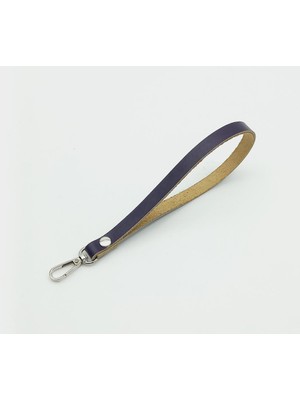 Angel Çanta Aksesuar  Deri Mor Renk Elcik Gümüş Metalli